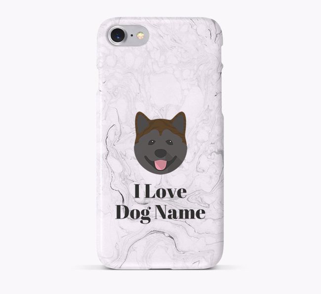 'I Love {dogsName}' Phone Case with {breedFullName} Icon